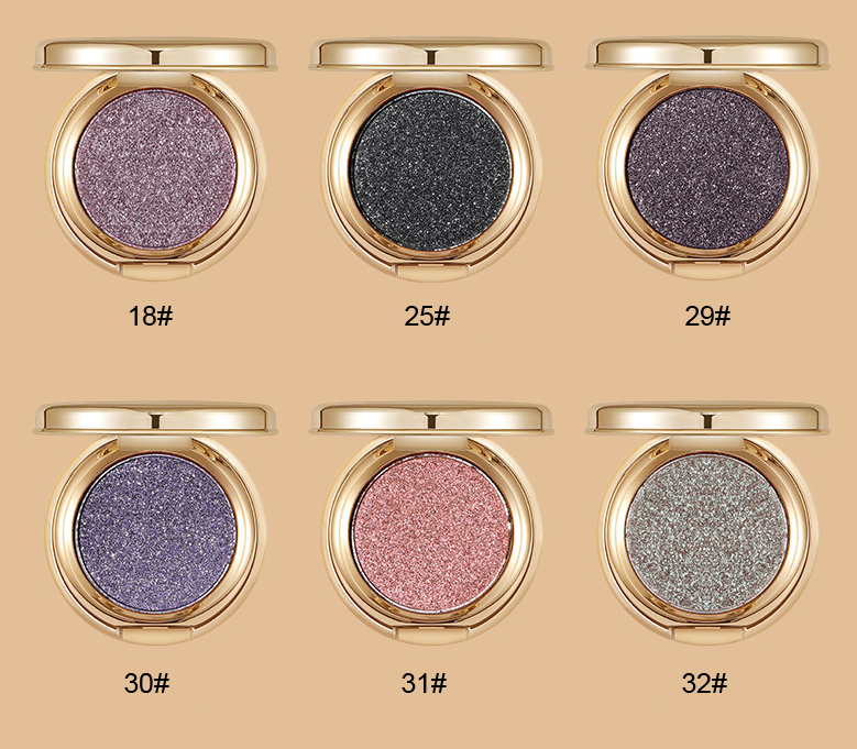 Private Logo Shimmer Eyeshadow Golden Package Low MOQ