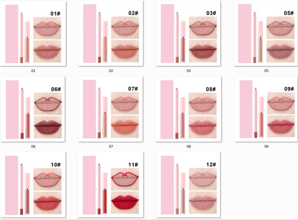 2 in 1 Lipliner and Liquid Lipstick OEM