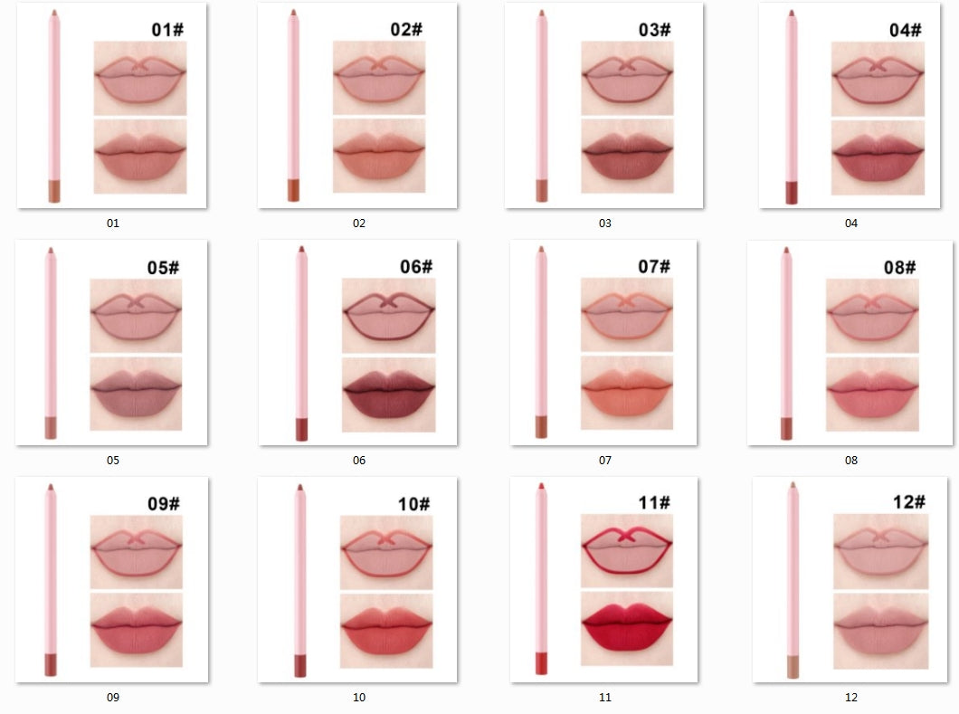 OEM Matte Waterproof Pink Lipliner Pencil