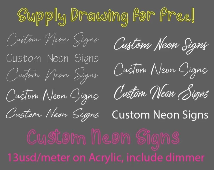 Custom Split LED Neon Sign Private Design