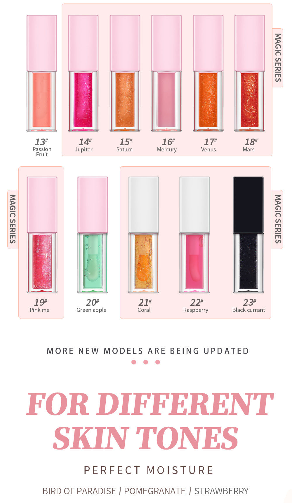 Fruit Lip Oil with color change oil Private Logo
