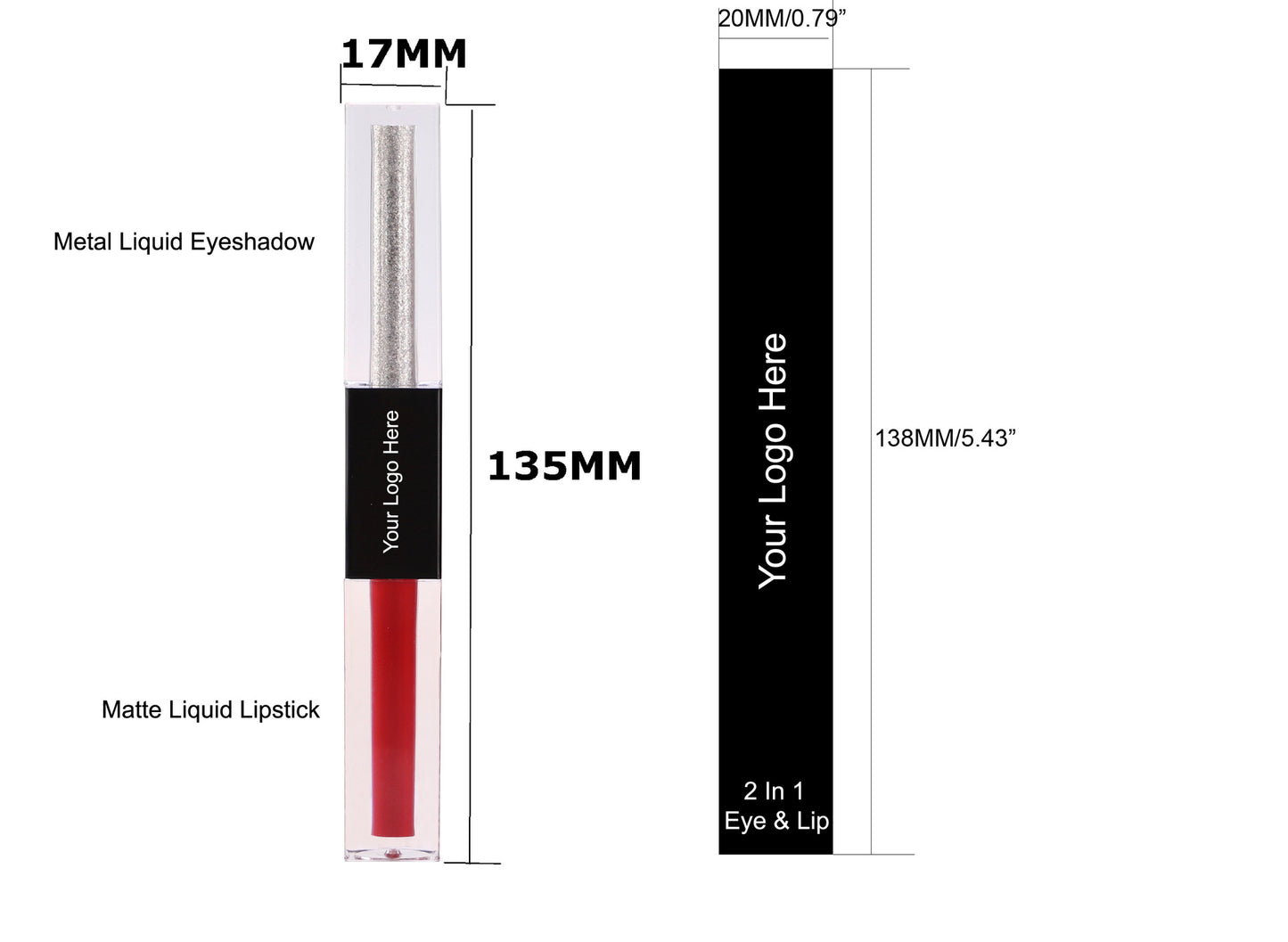 2 in 1 Lip Gloss and Liquid Lipstick OEM