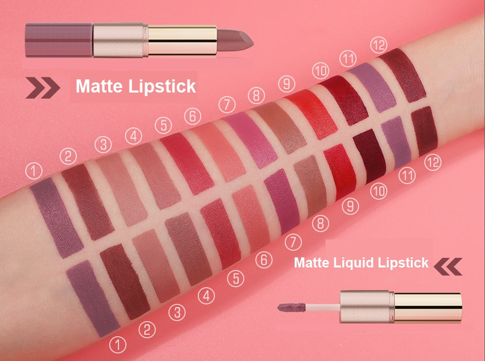 2 in 1 Matte Liquid Lipstick and Matte Lipstick OEM
