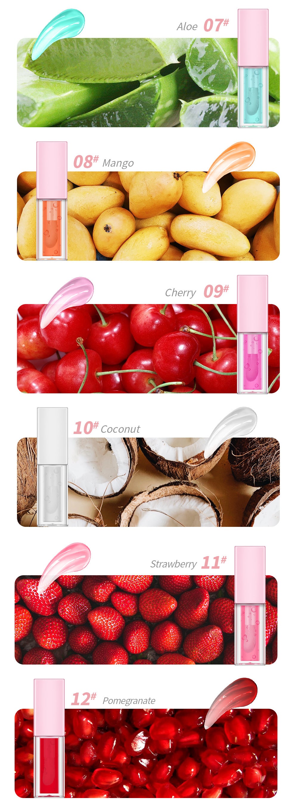 Fruit Lip Oil with color change oil Private Logo