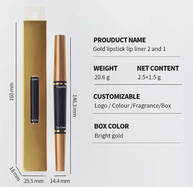 2 in 1 Matte Lipstick and Lip Liner OEM