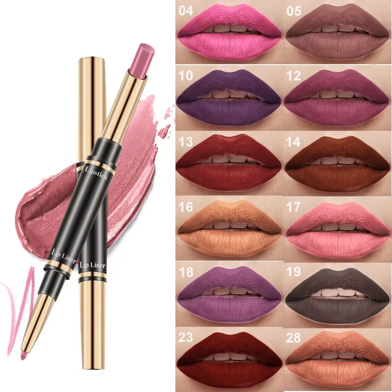 2 in 1 Matte Lipstick and Lip Liner OEM
