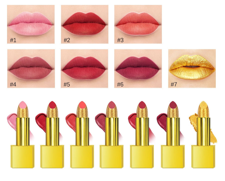 Golden Matte Lipstick OEM Private Logo