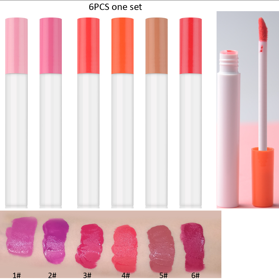 Waterproof Liquid Lipstick 6colors one set OEM