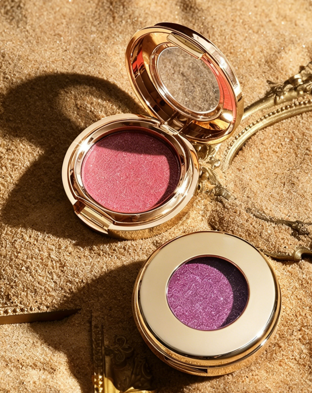 Private Logo Shimmer Eyeshadow Golden Package Low MOQ