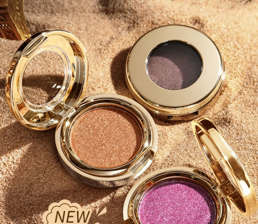 Private Logo Shimmer Eyeshadow Golden Package Low MOQ