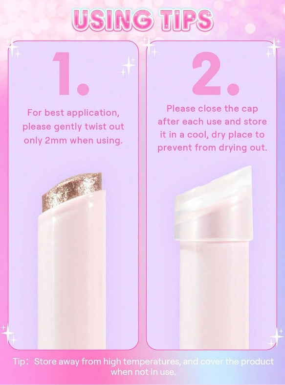 Private Logo Shimmer Eyeshadow Stick Highlighter Stick LOQ MOQ