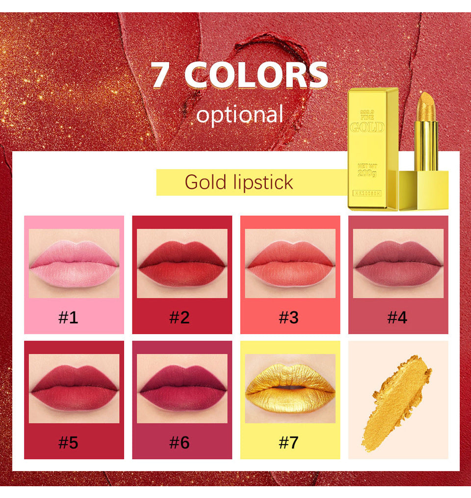 Golden Matte Lipstick OEM Private Logo