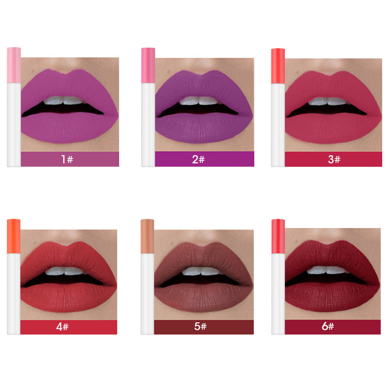 Waterproof Liquid Lipstick 6colors one set OEM