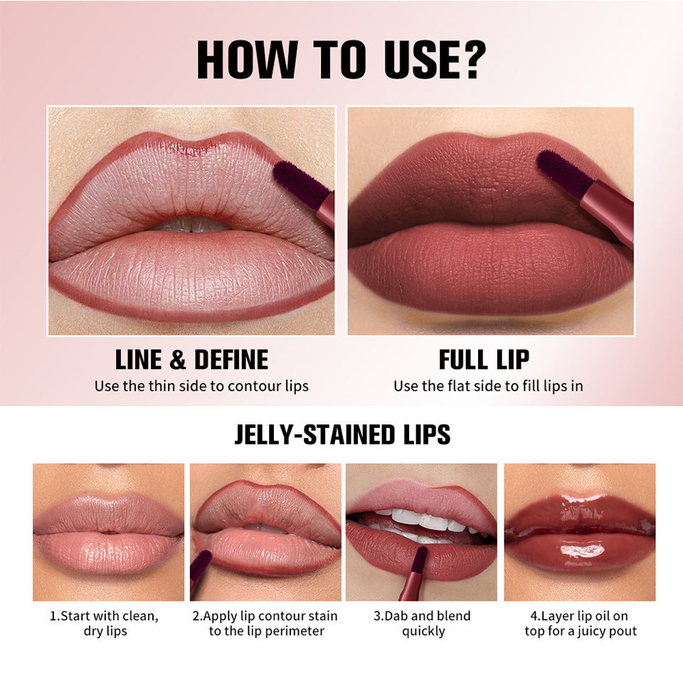 Private Logo Lipliner Stain Liquid Waterproof Lip Liner Low MOQ